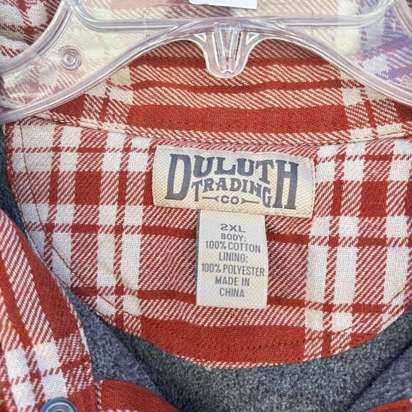 Duluth Trading Company Men Jacket Button Up Shirt Multicolor 2XL Check Long - Picture 3 of 9